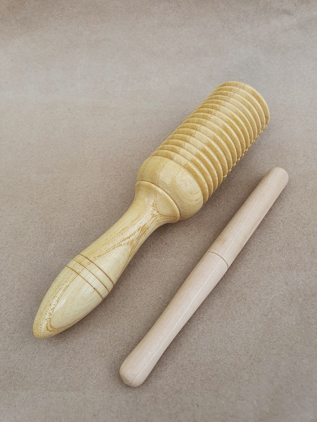 Wooden Ribbed Sound Tube
